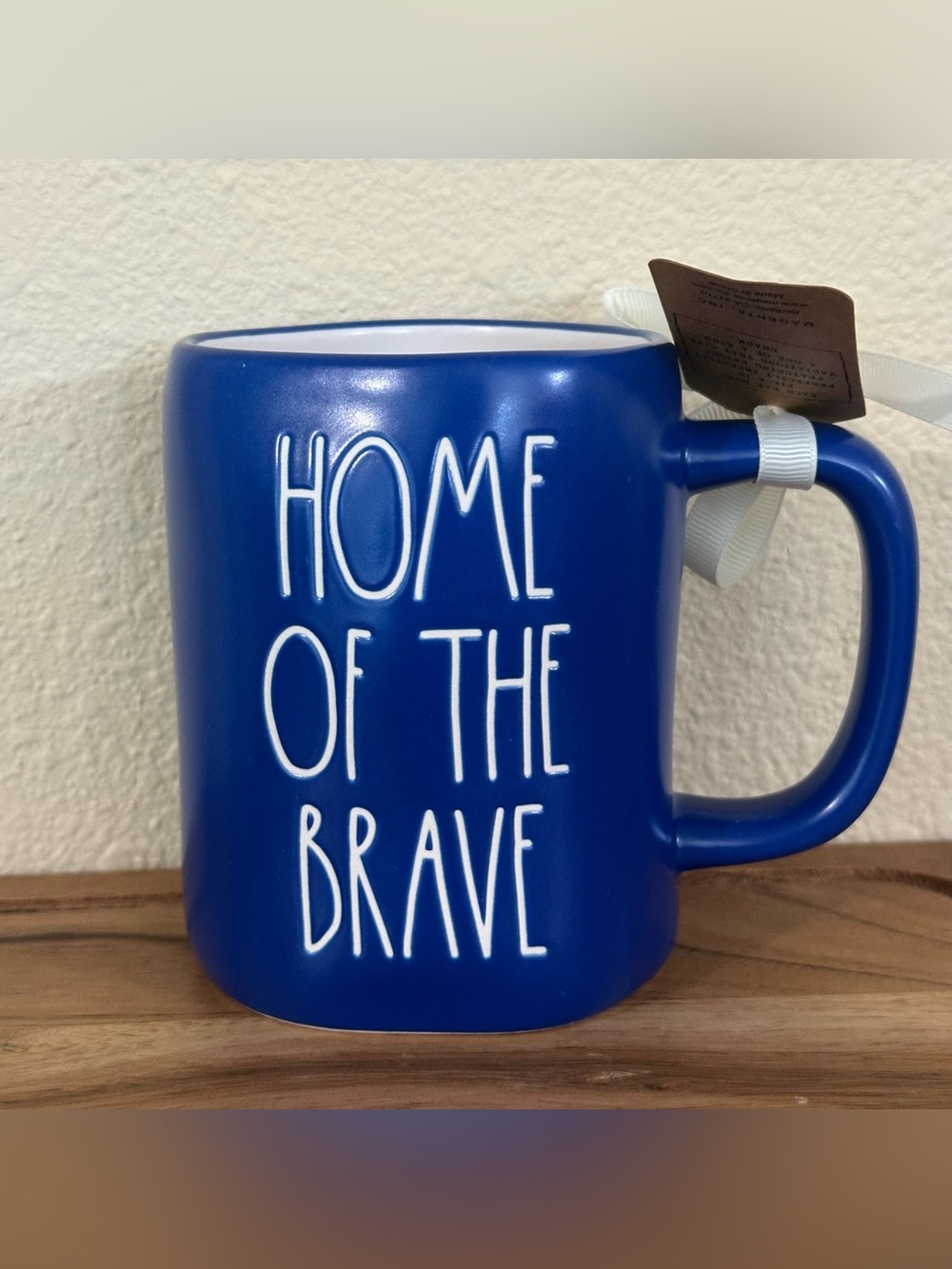 Rae Dunn HOME OF THE BRAVE Patriotic New Release 2026 America Coffee Mug NWT